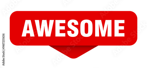 awesome sticker. awesome sign on transparent background