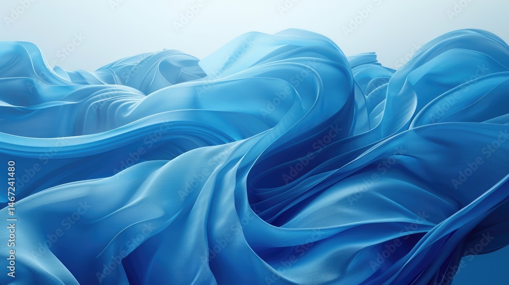 Obraz premium Abstract mysterious shape wave express and emphasize energetic signal. Seamless texture of vividness curve swirl convey sense of harmony and wonderful scene perfect for effect, graphic design. AIG53.