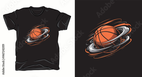 Basketball graphic vector t-shirt design print