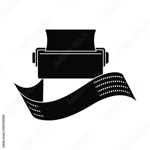 Typewriter Ribbon Vector Silhouette Art