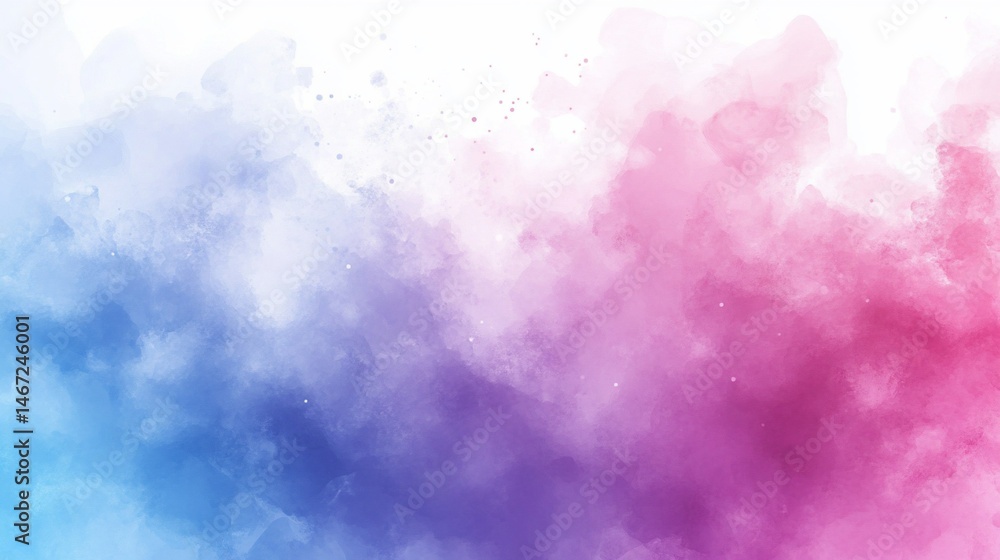 Dreamy Watercolor Blend: Abstract Pink and Blue Hues Dreamy Watercolor Blend: Abstract Pink and Blue Hues