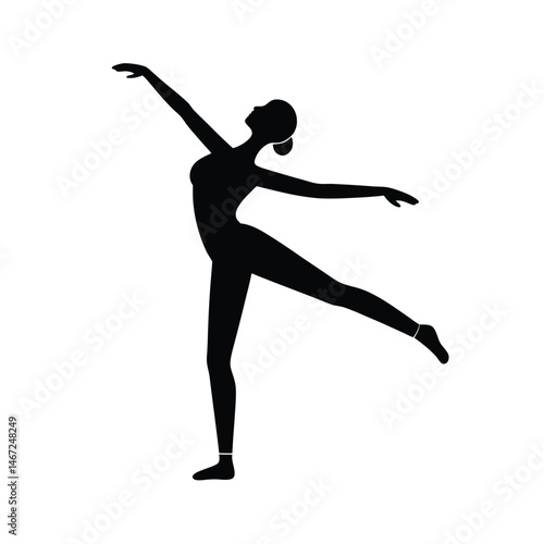Barre Workout Minimalist Vector Silhouette