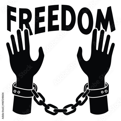 Freedom Breaking Free from Chains - A Symbolic Illustration