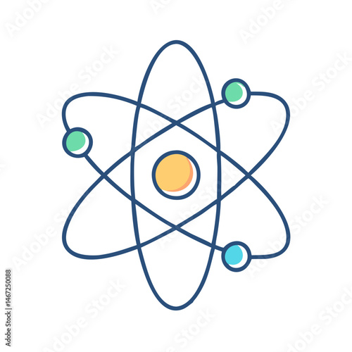 Atom science chemistry physics model structure molecule nuclear energy education research study