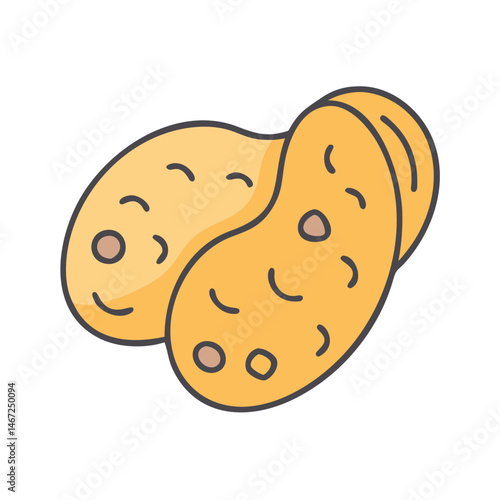 Crispy potato chips snack vector illustration for food lovers and snack enthusiasts design use