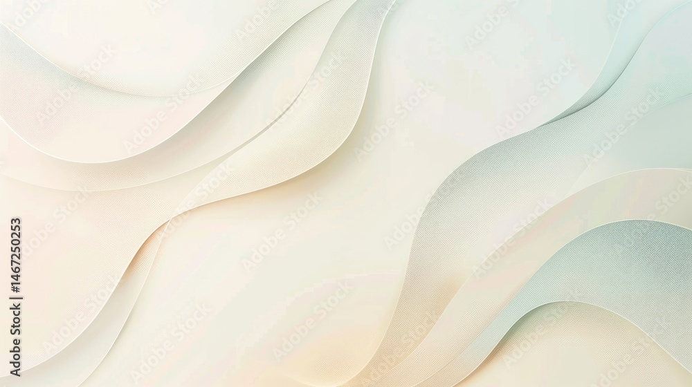 Fototapeta premium Abstract beige color wave flowing express the energetic signal. Seamless texture of vividness curve swirling convey sense of harmony and wonderful scene perfect for effect and graphic design. AIG51.