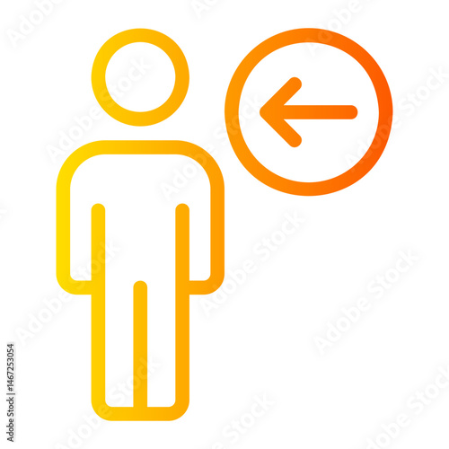 back arrow gradient icon