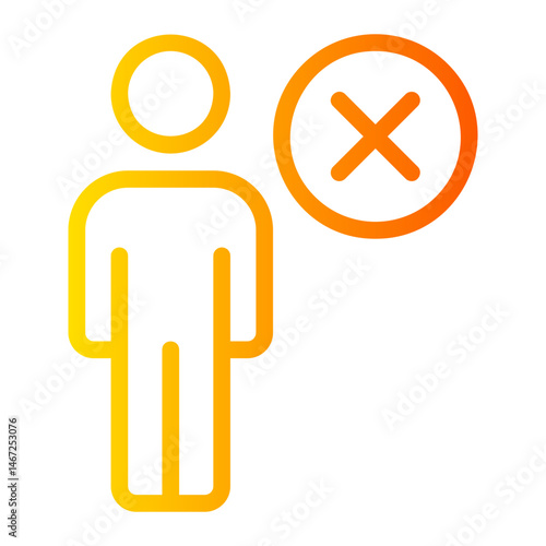 crossed gradient icon