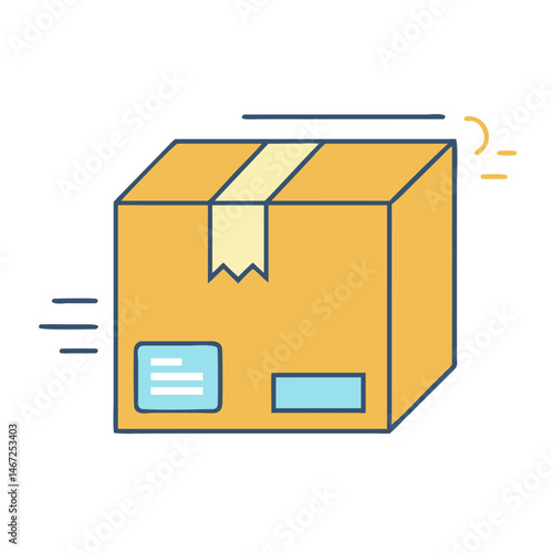 Cardboard box delivery package shipping parcel moving supplies order fulfillment fast shipping