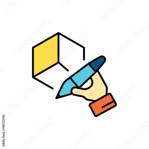 Metaverse Sculpt Tool Icon for 3D Design.