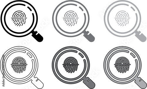 Detective, fingerprint icon. Element of police icon. Premium quality graphic design icon. Signs and symbols collection icon for websites, web design vector illustration