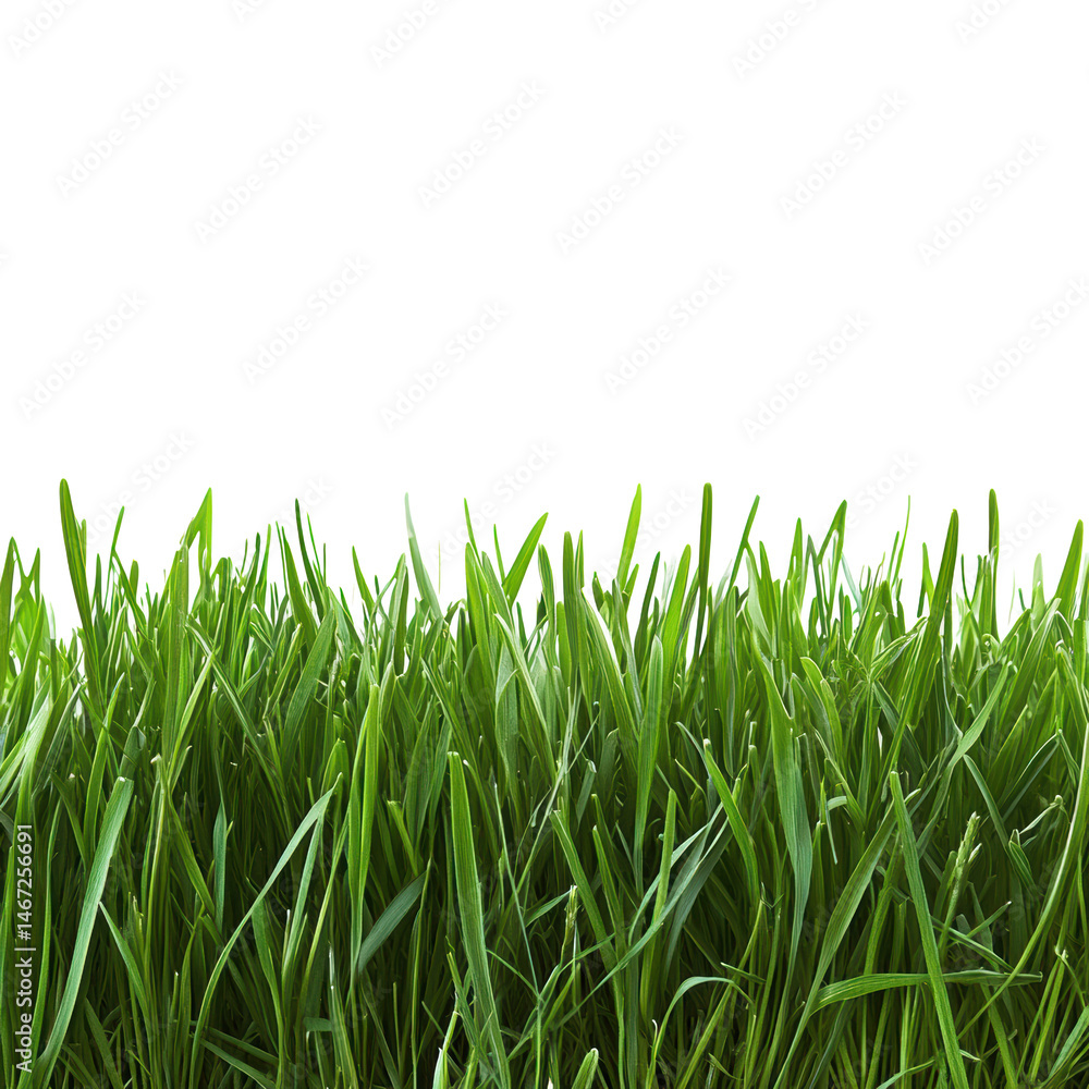 Fototapeta premium Vibrant Green Grass Meadow Lush Nature Background Image Perfect for Screensavers or Website Design Elements