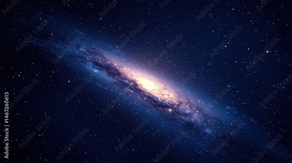 Fototapeta premium Majestic view of a galaxy full of stars and cosmic wonders spanning across the night sky