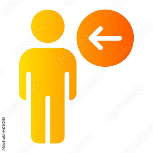 back arrow gradient icon