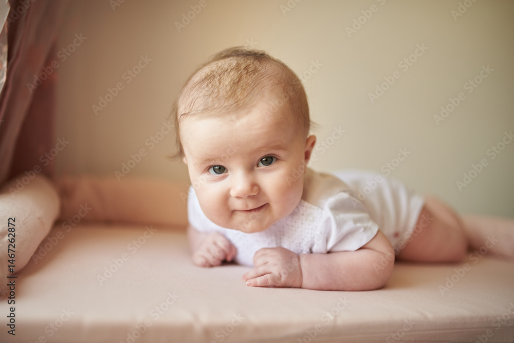 portrait of a little girl at home portrait of a little girl at home