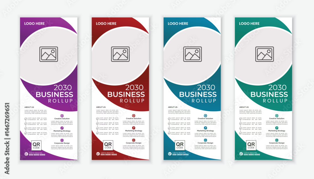 Creative Roll Up Banner Design Templates Of Vector Creative Roll Up Banner Design Templates Of Vector