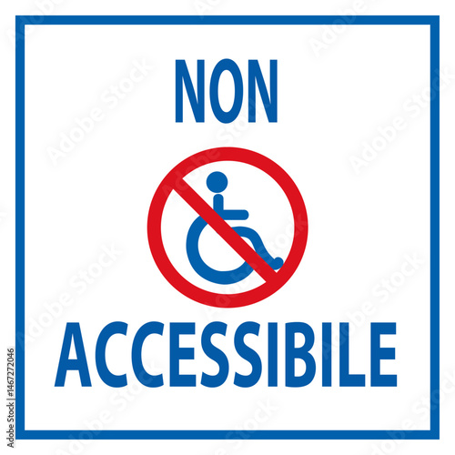 Cartello Disabili, diversamente abili, portatori di handicap, handicappati