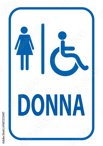 Cartello Disabili, diversamente abili, portatori di handicap, handicappati