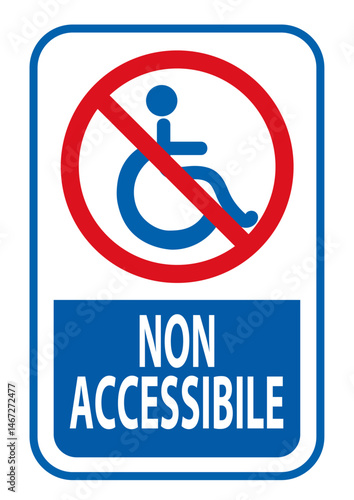 Cartello Disabili, diversamente abili, portatori di handicap, handicappati