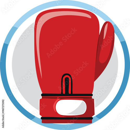 Boxing Glove Icon Vector - Punching Sports Equipment - Fighter Training Symbol - MMA Fitness Clipart - Bold Athletic Graphic