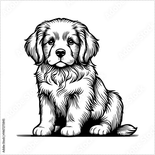Cute and versatile Dog illustrations for t-shirts, stickers, books, and digital designs—perfect for commercial or personal projects