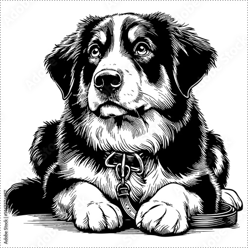 Cute and versatile Dog illustrations for t-shirts, stickers, books, and digital designs—perfect for commercial or personal projects