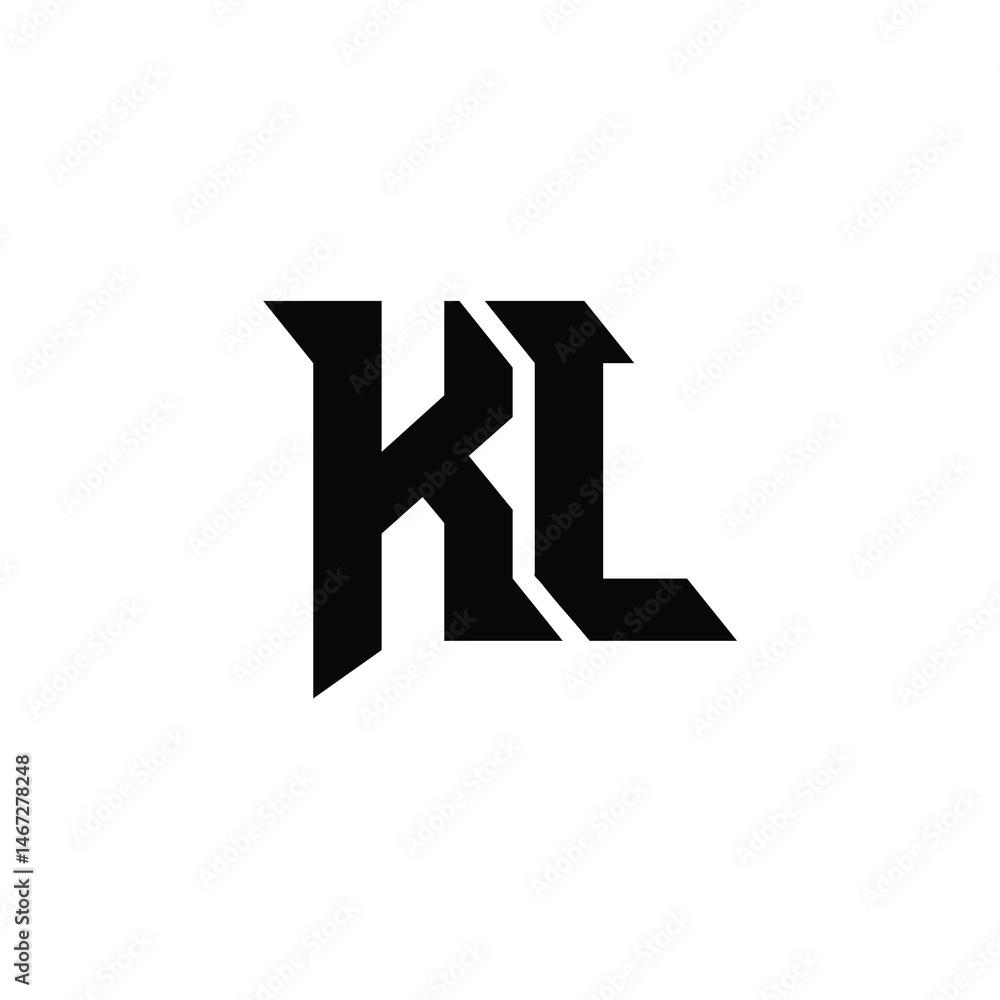 KL monogram logo design letter text name symbol monochrome logotype alphabet character simple logo KL monogram logo design letter text name symbol monochrome logotype alphabet character simple logo