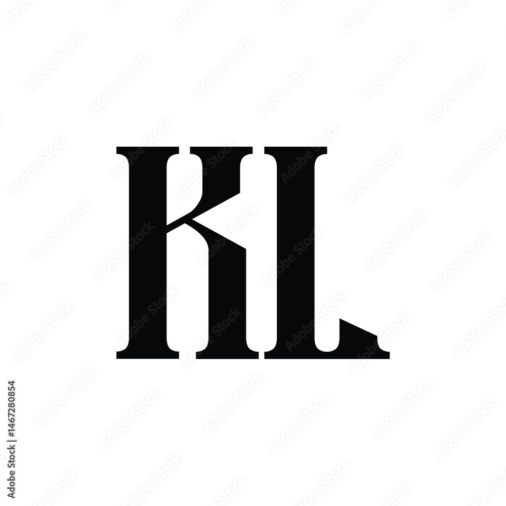 KL monogram logo design letter text name symbol monochrome logotype alphabet character simple logo KL monogram logo design letter text name symbol monochrome logotype alphabet character simple logo