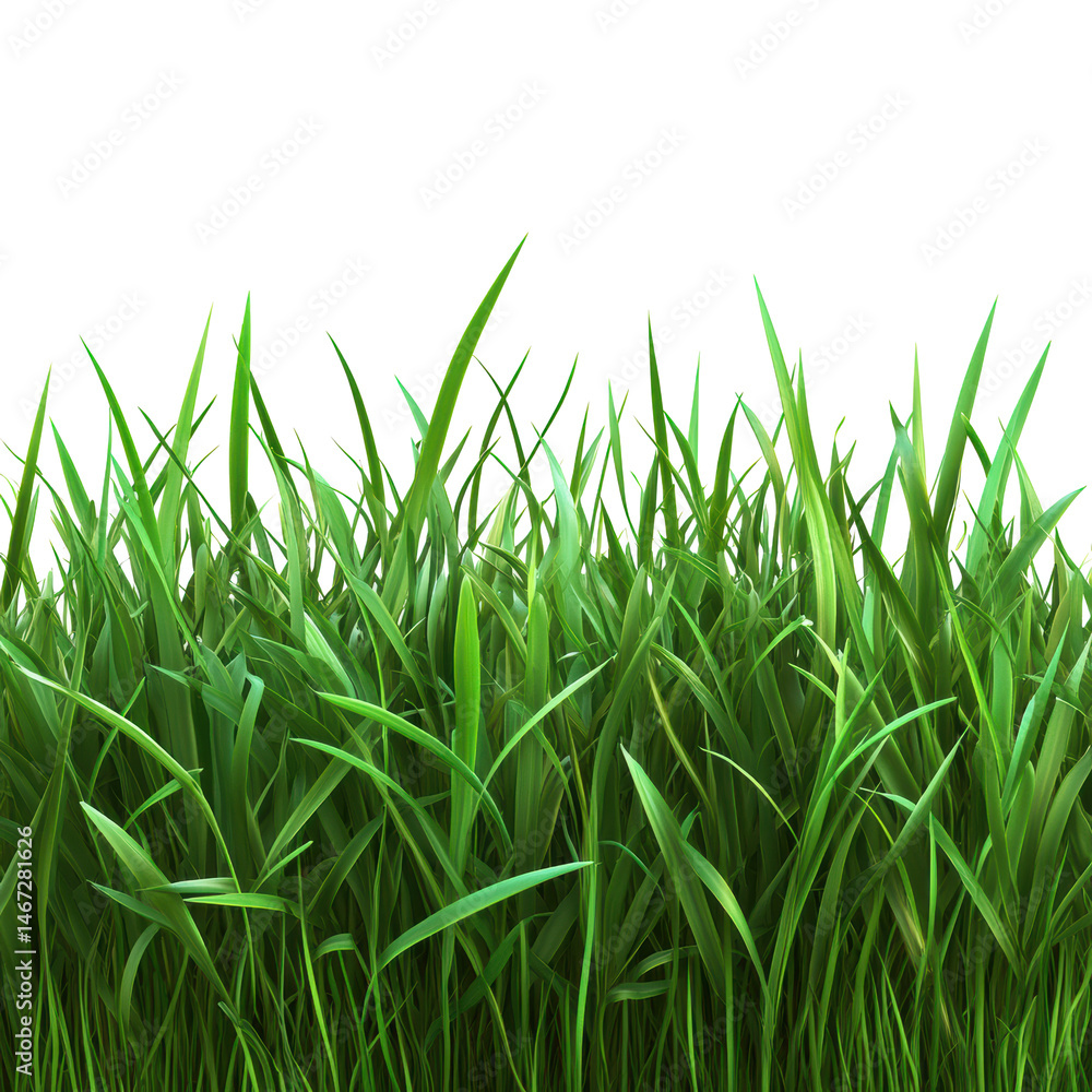 Obraz premium Vibrant Green Grass Blades Texture Lush Meadow Nature Background Image