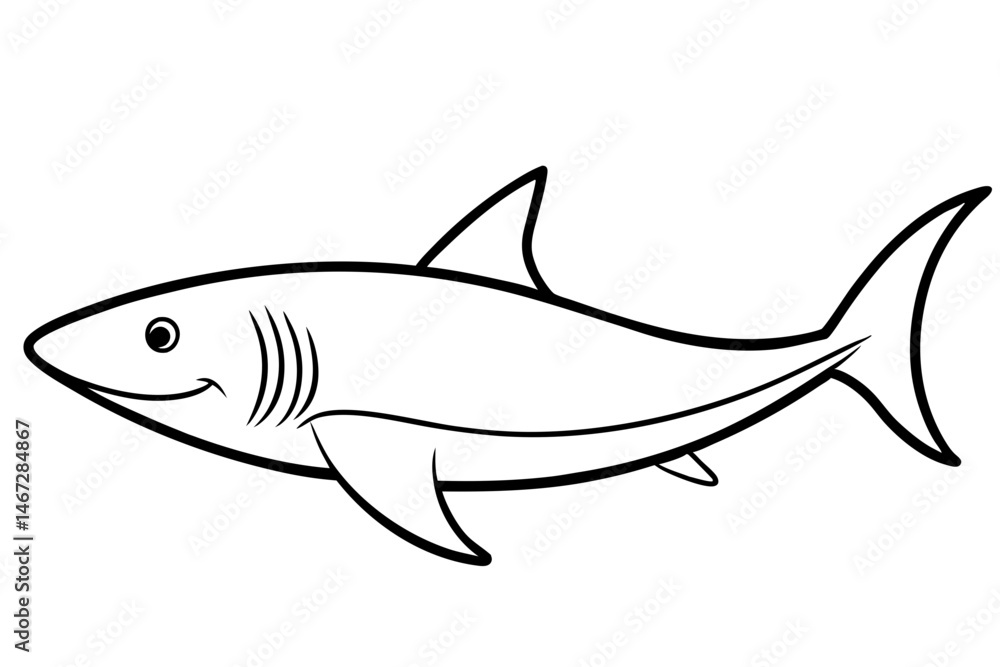 Fototapeta premium Geometric Shark Vector