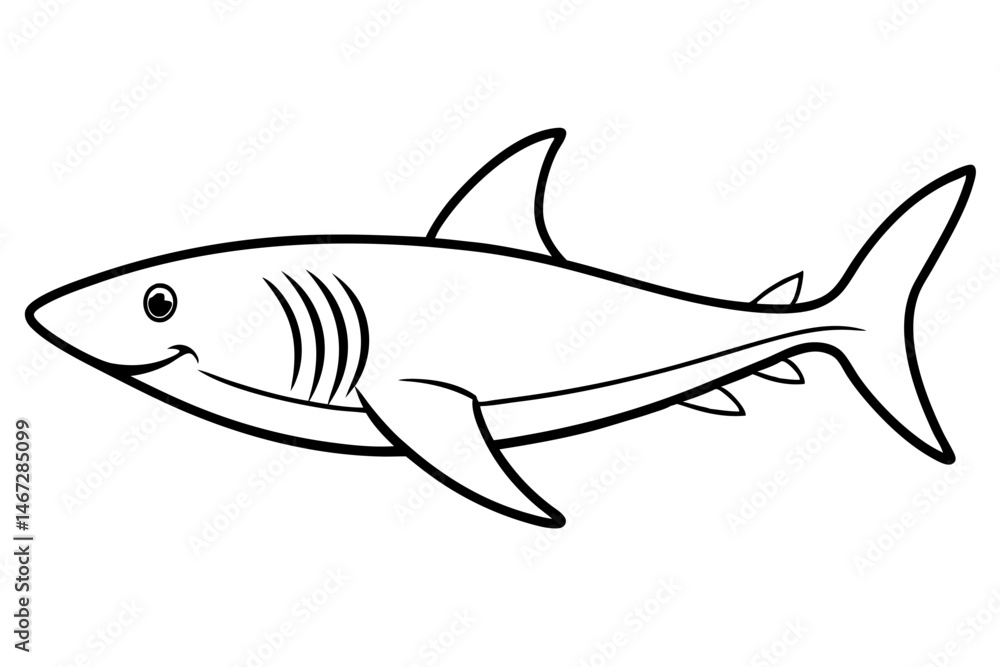 Obraz premium Geometric Shark Vector