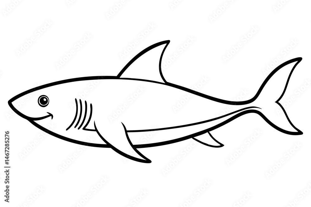 Obraz premium Geometric Shark Vector