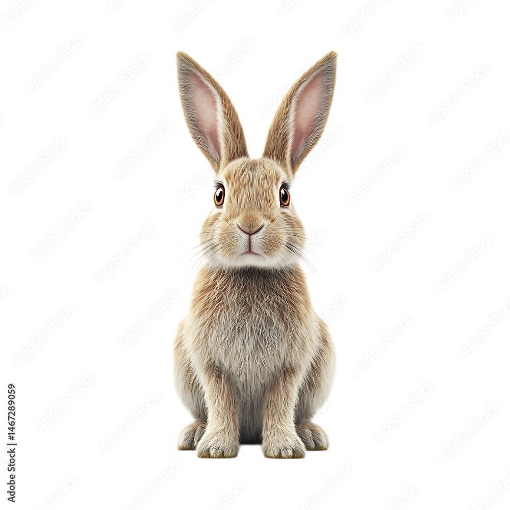 Fototapeta premium Adorable Bunny Rabbit Image Free Stock Photo against transparent background