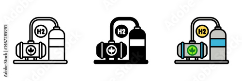 Green Hydrogen Tank is a container storing hydrogen produced using renewable electricity and water electrolysis.