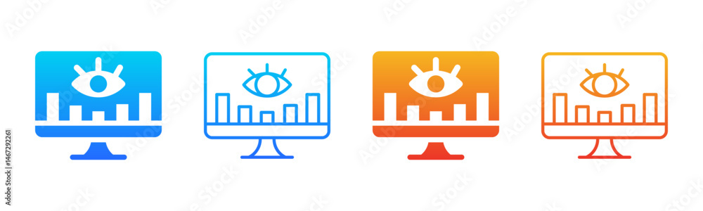 Analytics icon sheet multiple style collection Analytics icon sheet multiple style collection