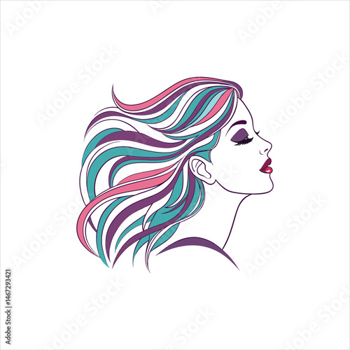 woman with long hair