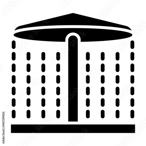 Splash Pad  Vector Glyph Icon Design