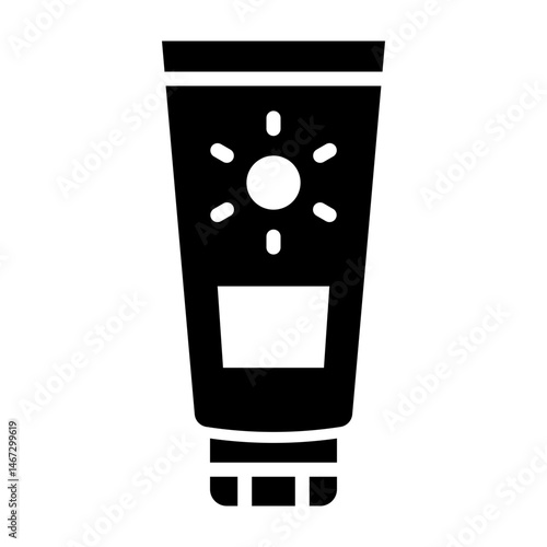 Sunscreen  Vector Glyph Icon Design