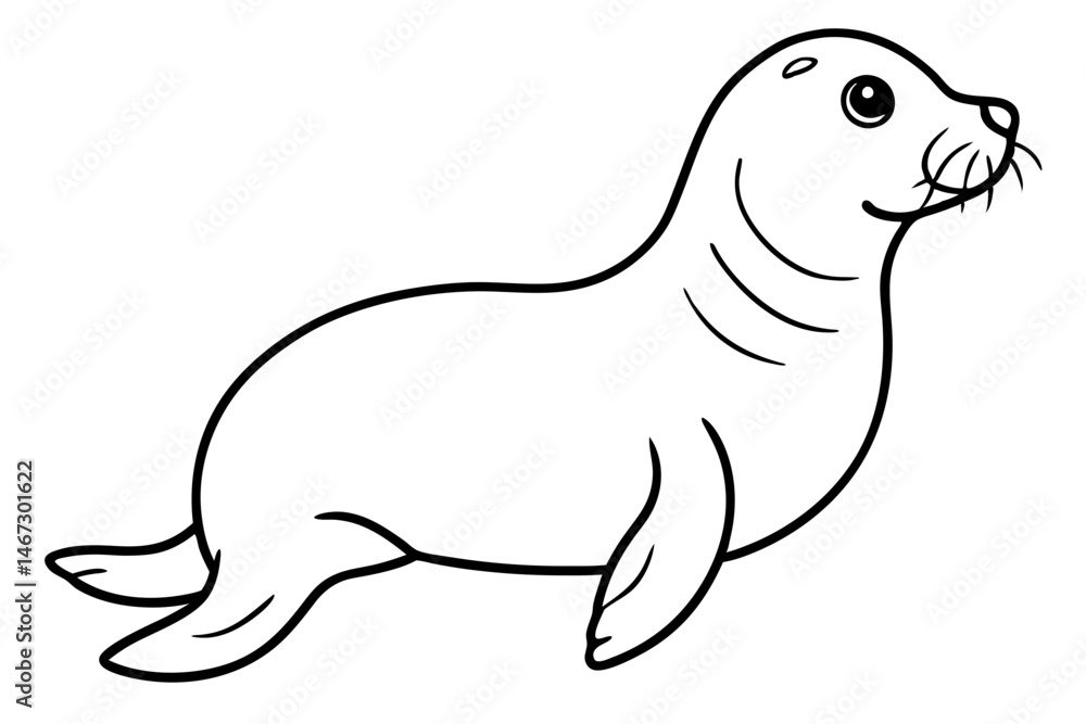 Obraz premium Linear Seal Sketch