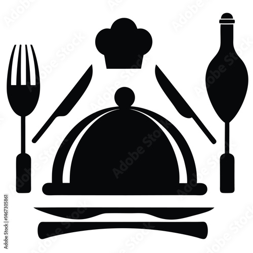 Culinary Delights Restaurant, Food Service, and Chef Icon