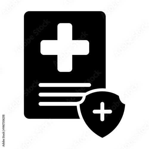 Health Insurance  Vector Glyph Icon Design