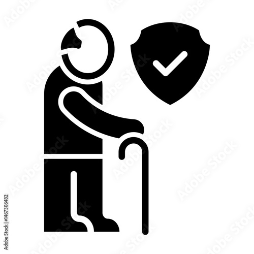 Life Insurance  Vector Glyph Icon Design