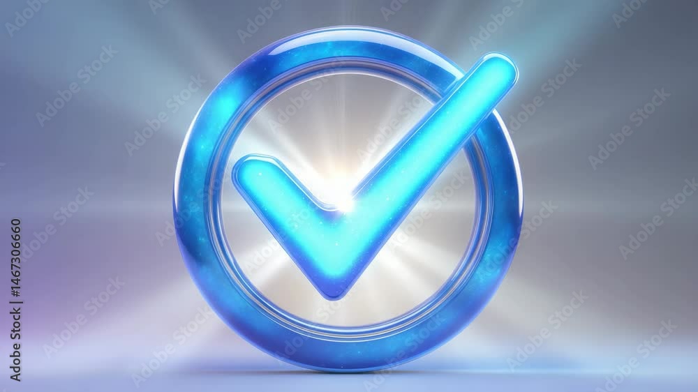 Check mark with circle Ai blue color Check mark with circle Ai blue color