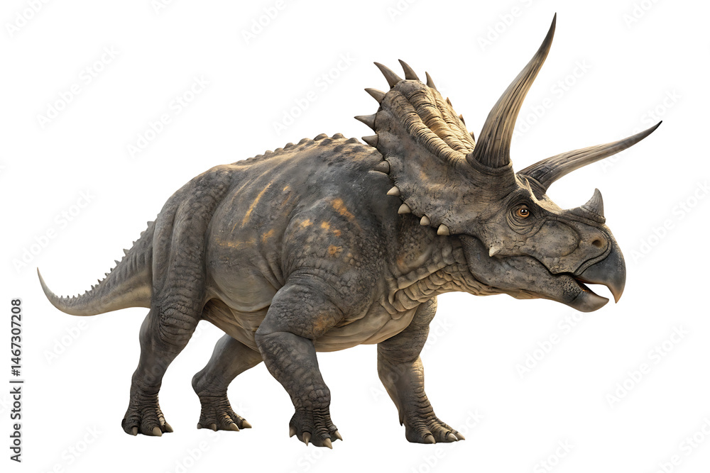 Fototapeta premium Detailed Image of an Armored Dinosaur isolated on white background