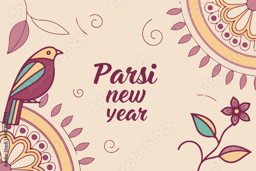 Parsi New Year Celebration Banner
