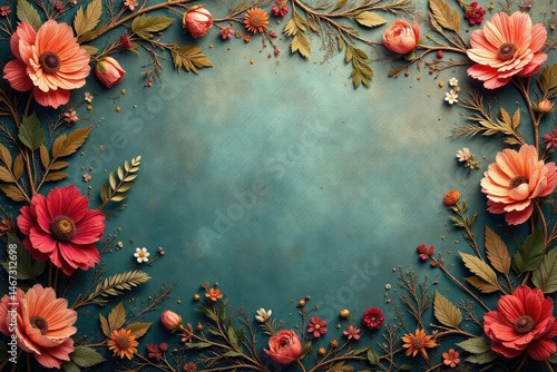Intricate, decaying textile with faded floral design , pattern, vintage, blossom