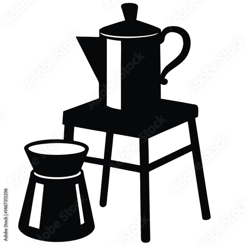 Coffee Brewing Equipment Percolator and Dripper Stand