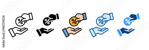Subsidy Icon Set Multiple Style Collection