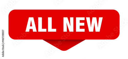 all new sticker. all new sign on transparent background