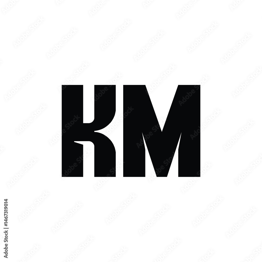 KM monogram logo design letter text name symbol monochrome logotype alphabet character simple logo KM monogram logo design letter text name symbol monochrome logotype alphabet character simple logo